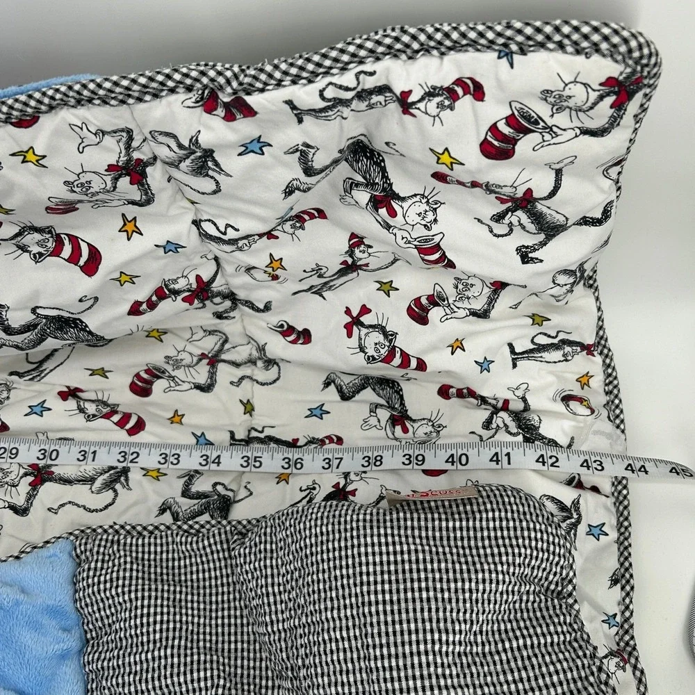 Dr Seuss Trend Lab Cat in the Hat Quilted Reversible Baby Crib Blanket Toddler